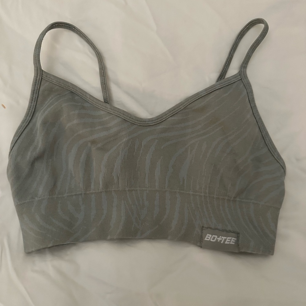 BO+TEE Sage green sports bra